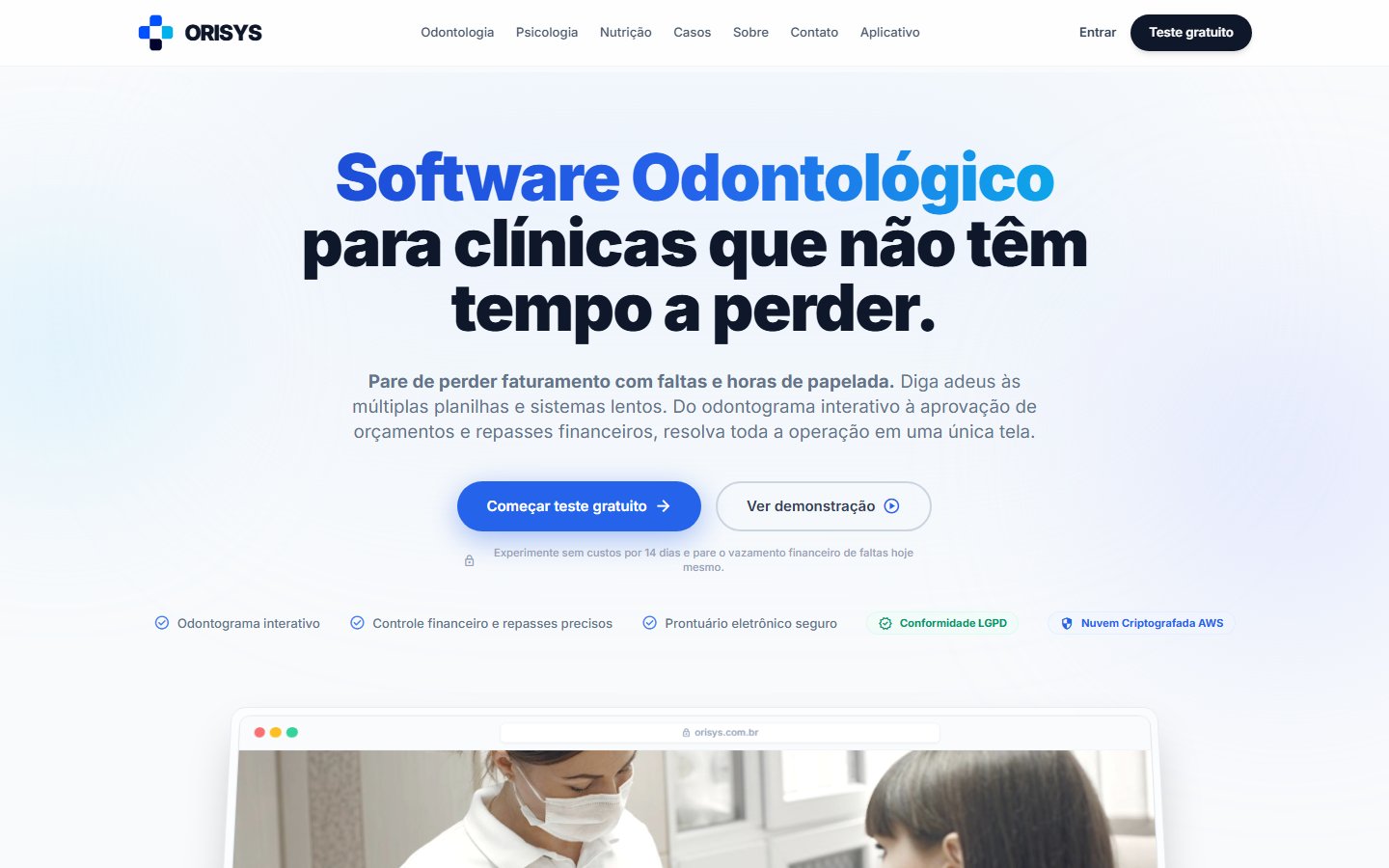 Screenshot do projeto Orisys